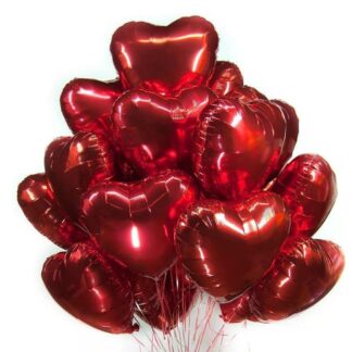 красные сердца, Шарики Сердца, Фольгированное сердце, Воздушные шары, доставка шаров по Москве, Сердце на День Валентина, Шарики на день валентина, Шарики на день влюблённых