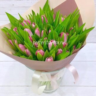 Букет из тюльпанов, 8 марта, цветы, Доставка цветов по Москве, Цветы Москва