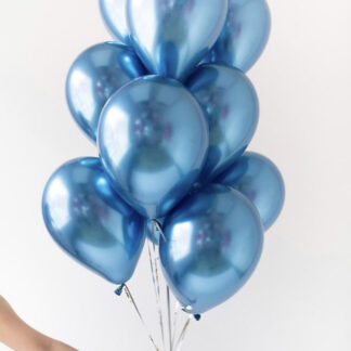 Связка из шаров "Синева", Шары хром с гелием, Шары на праздник, Доставка шаров по Москве, Купить шары на день рождения, Воздушные шары синего цвета